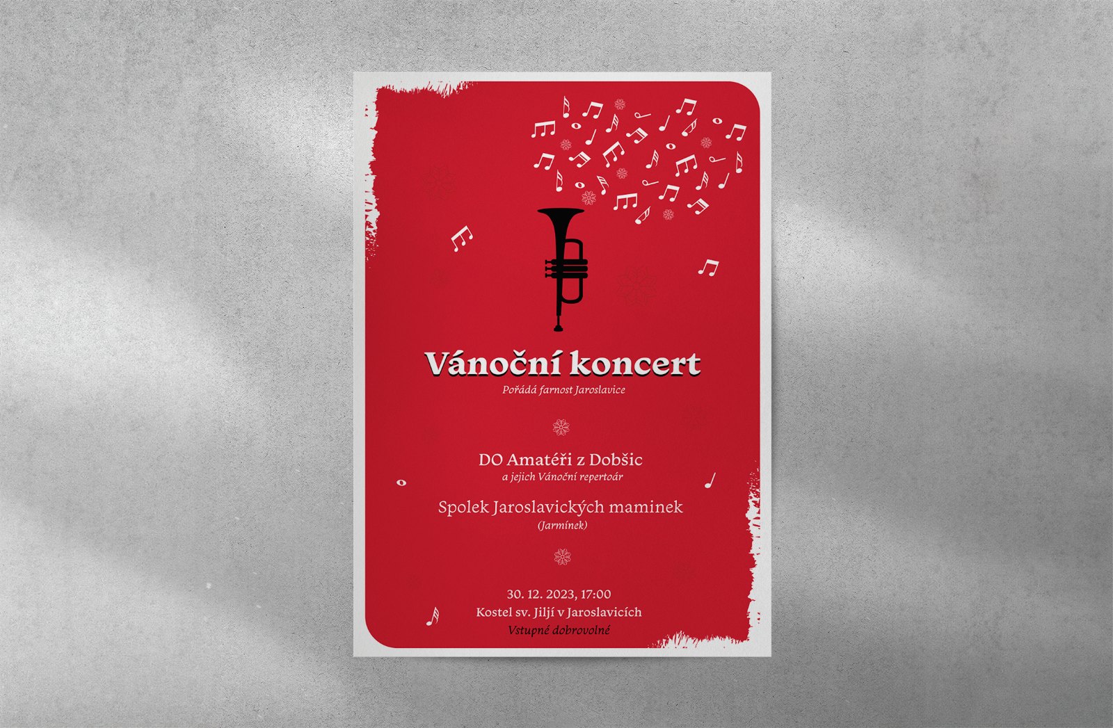 Plakát Vánoční koncert Amatéři z Dobšic