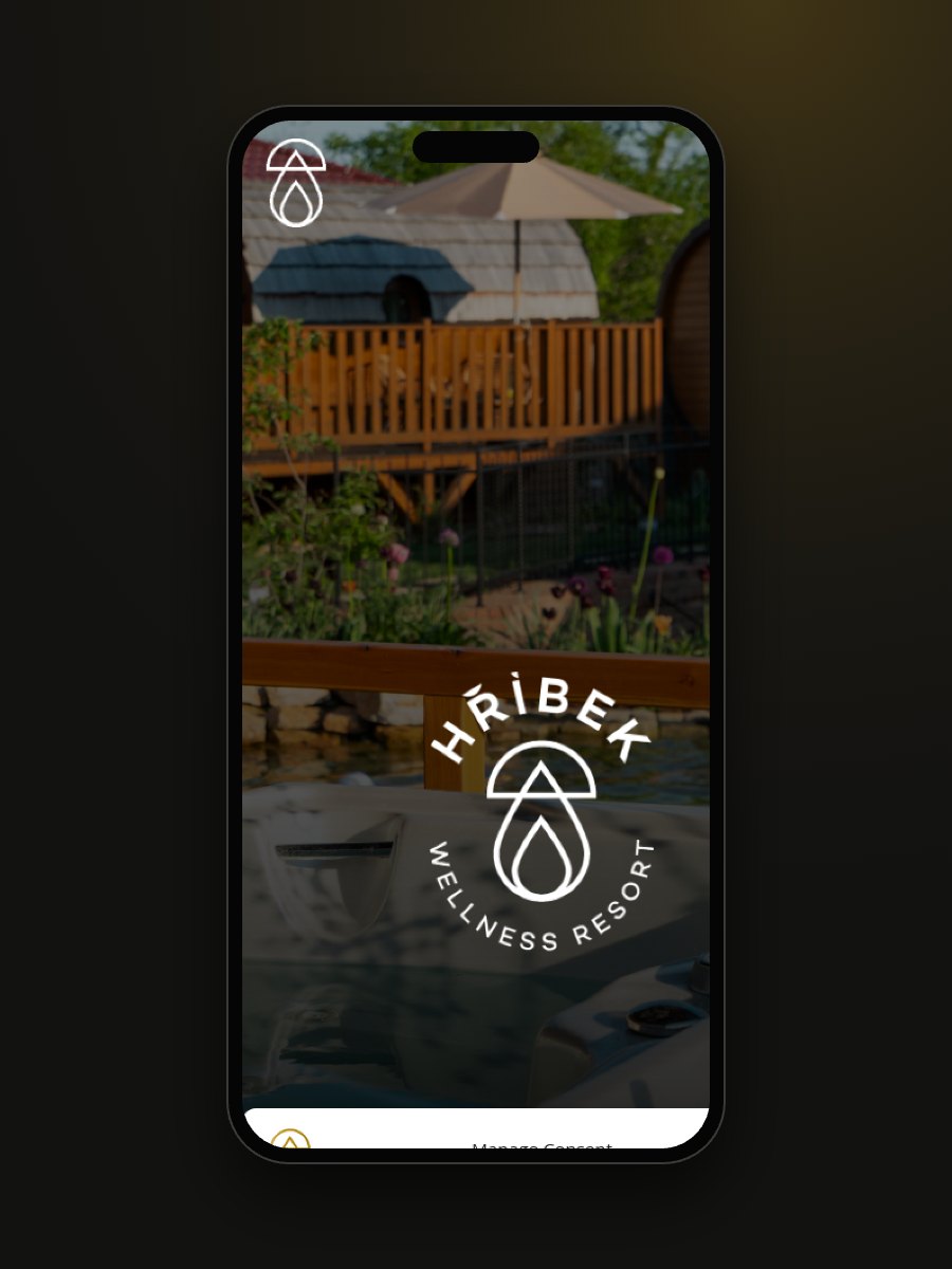 Mobilní verze webu Wellness Hříbek Resort